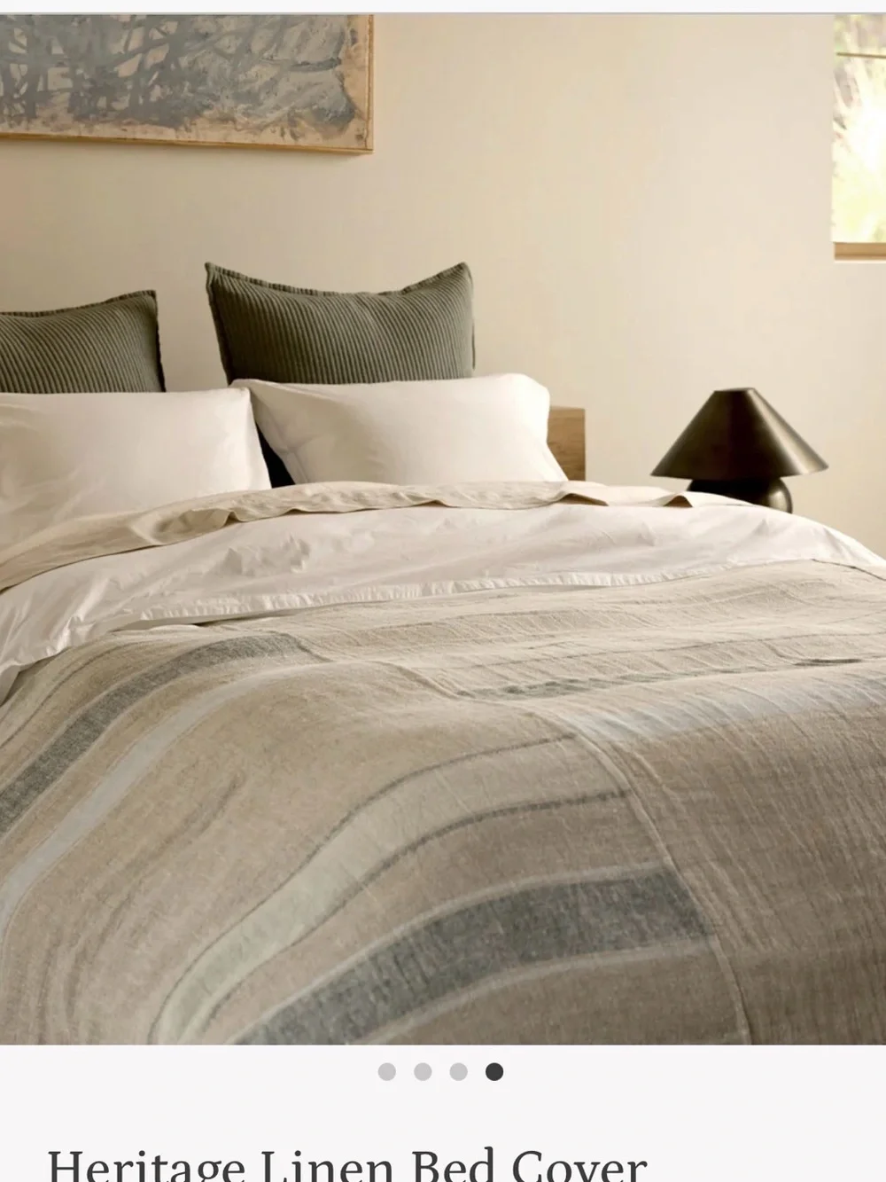 NWT Parachute Linen Heritage Linen Bed Cover $349 MSRP